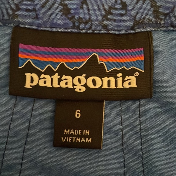 Patagonia women’s 6 pants cropped capri utility worn wear blue pattern stretch - Picture 8 of 11